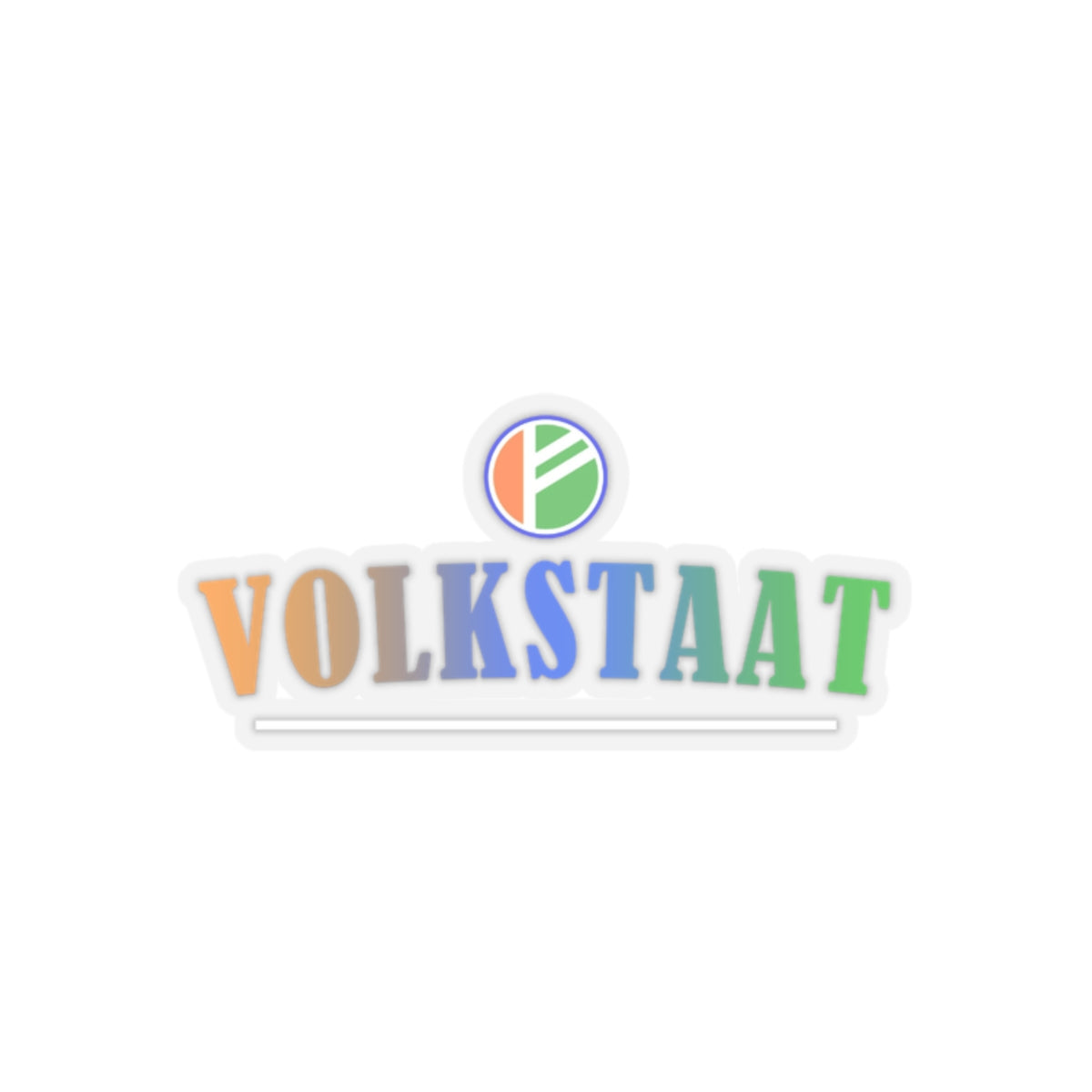 VOLKSTAAT VIERKLEUR Kiss-Cut Sticker