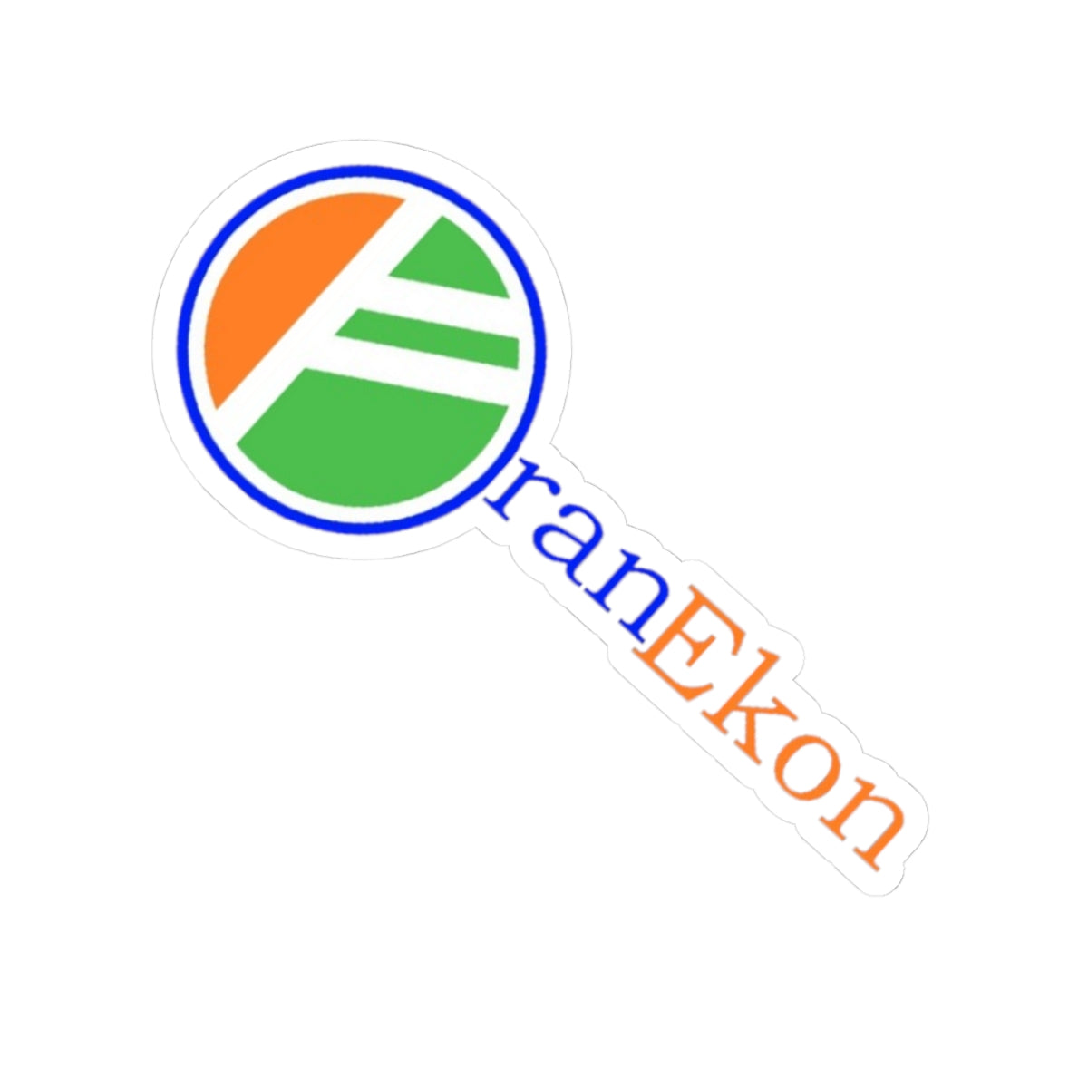 OranEkon Sticker — OranEkon Logo Laptop Decal (Colorful Circle & Text)