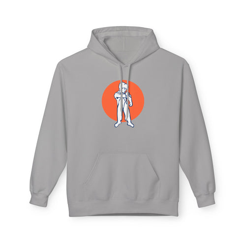 EIE ARBEID Graphic Hoodie — Retro Orange Circle Space Crewneck